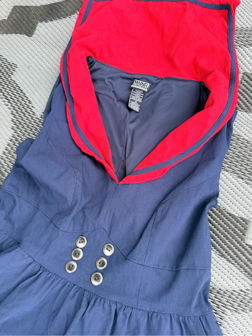 Her Universe Thor Navy and Red Sailor-Inspired Midi Dress - Picture 5 of 8